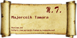 Majercsik Tamara névjegykártya